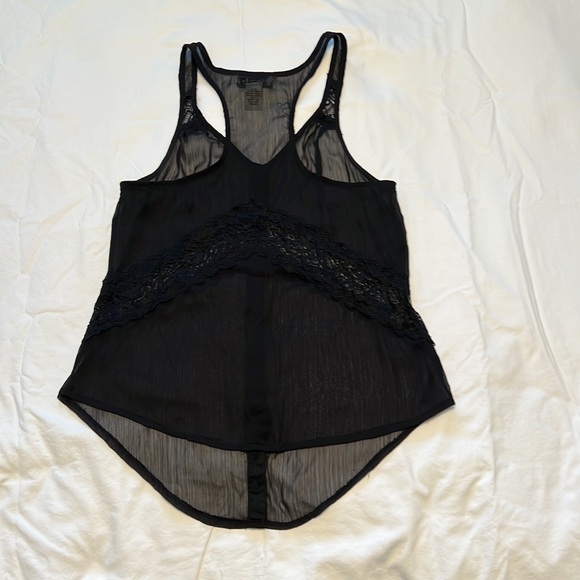 Myth NYC Sheer Lace Button Down Racer Back Tank - Picture 2 of 5